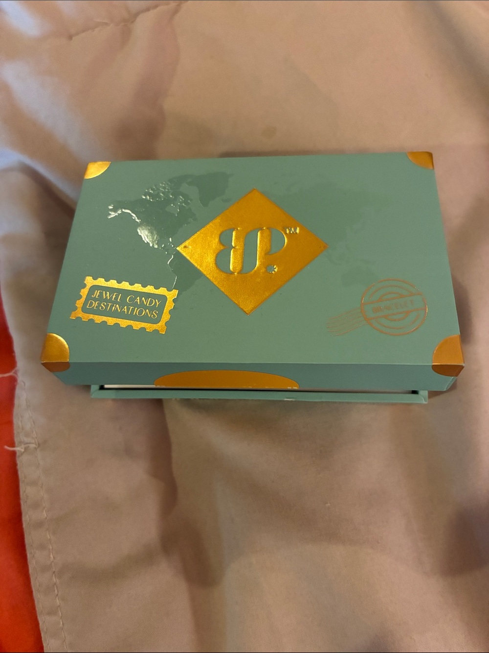 bp Mint and Gold Holiday Jewelry Box